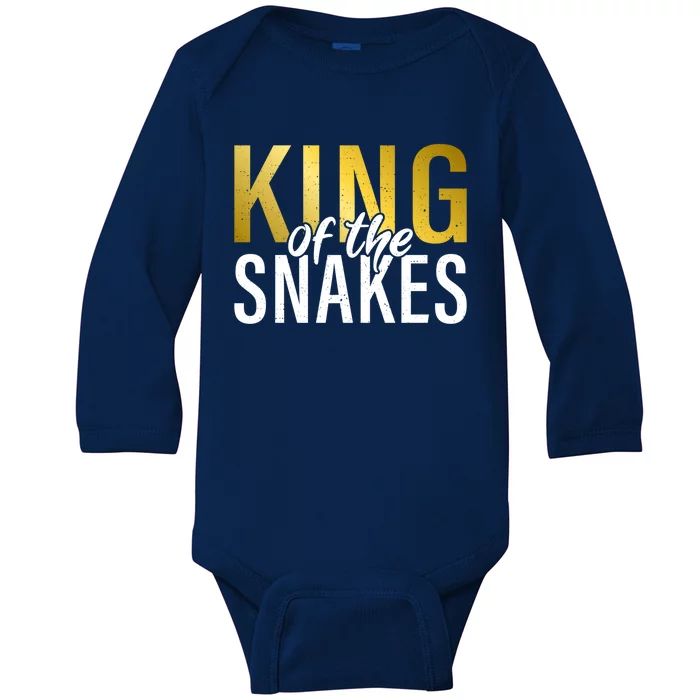 King Of The Snakes Dad Snake Lover Gift Baby Long Sleeve Bodysuit