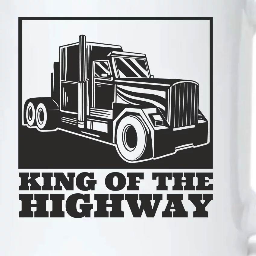 King Of The Highway Trucker Black Color Changing Mug