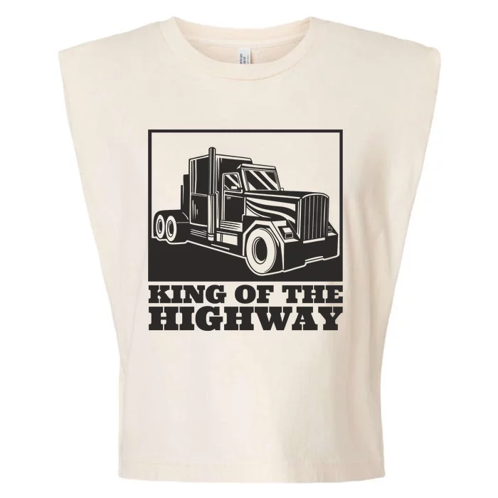 King Of The Highway Trucker Garment-Dyed Women's Muscle Tee