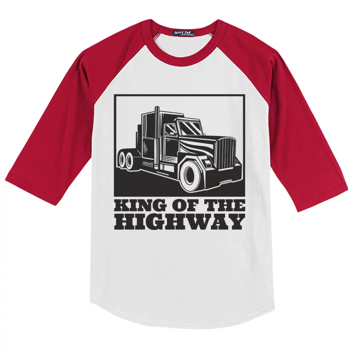 King Of The Highway Trucker Kids Colorblock Raglan Jersey