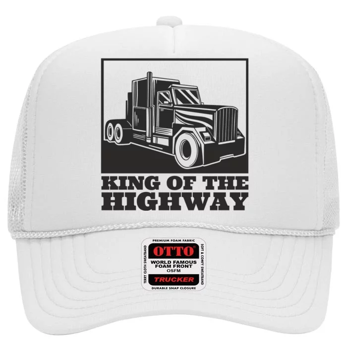 King Of The Highway Trucker High Crown Mesh Trucker Hat