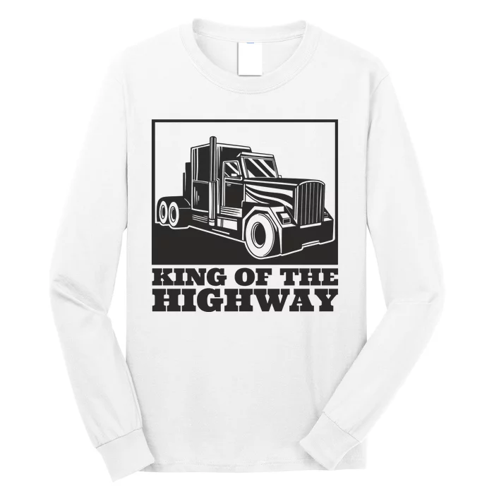 King Of The Highway Trucker Long Sleeve Shirt