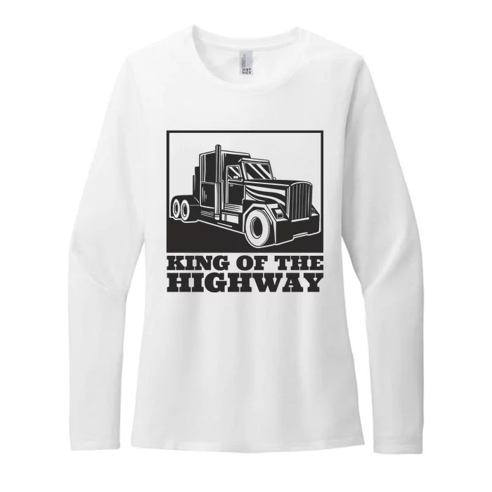 King Of The Highway Trucker Womens CVC Long Sleeve Shirt