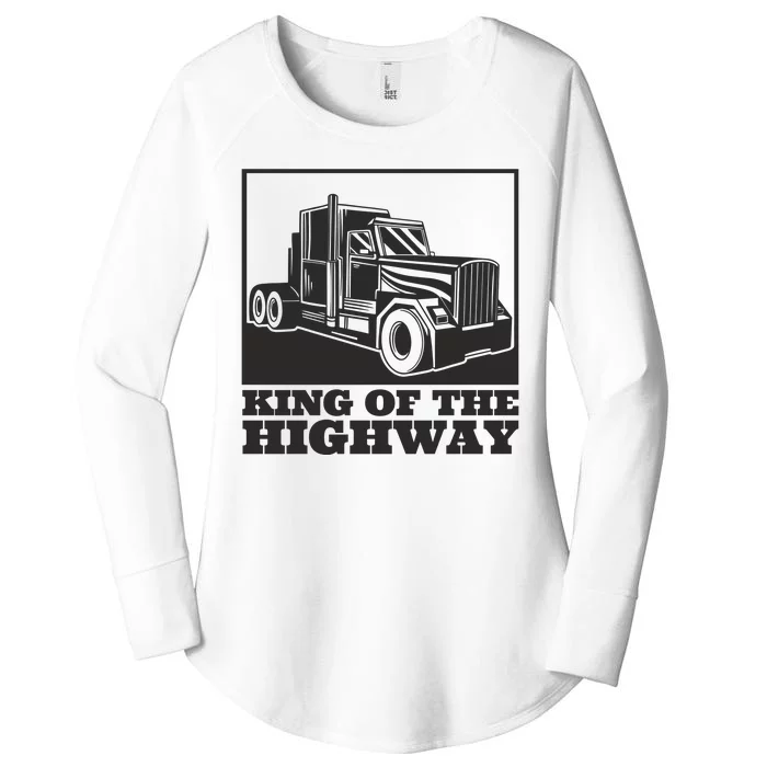 King Of The Highway Trucker Women's Perfect Tri Tunic Long Sleeve Shirt