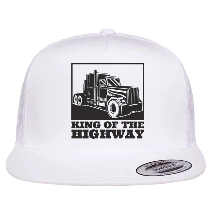 King Of The Highway Trucker Flat Bill Trucker Hat