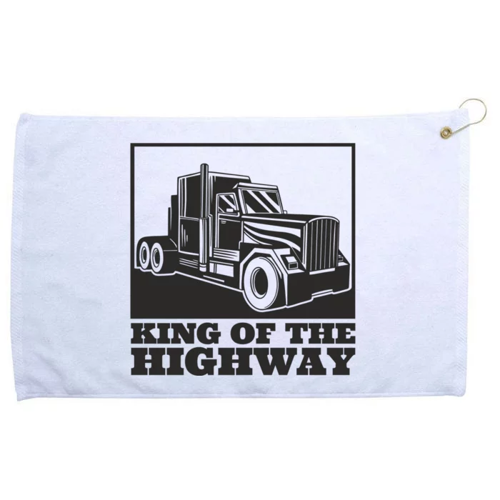 King Of The Highway Trucker Grommeted Golf Towel