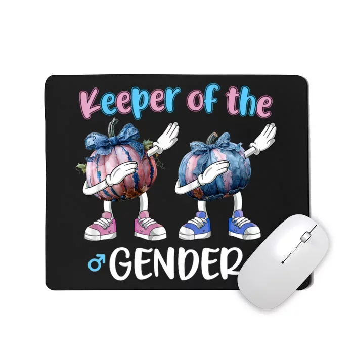 Keeper Of The Gender Halloween Pumpkin Baby Announcement Mousepad