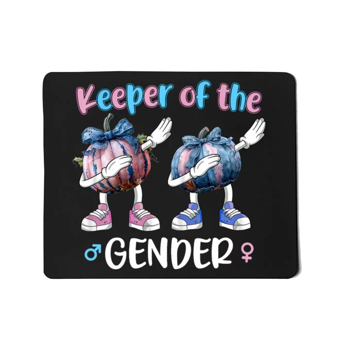 Keeper Of The Gender Halloween Pumpkin Baby Announcement Mousepad