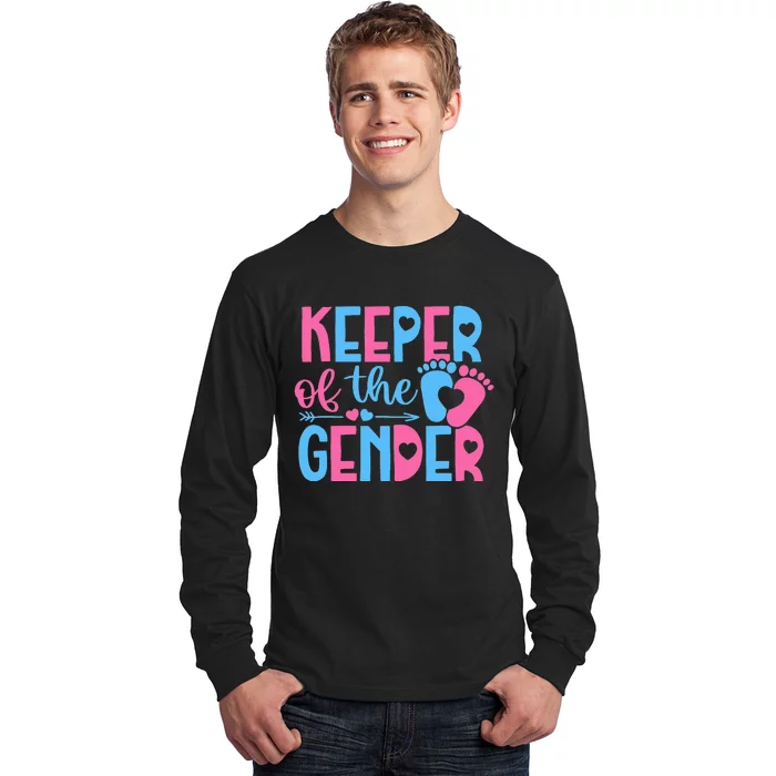 Keeper Of The Gender Gender Reveal Party Baby Shower Long Sleeve Shirt