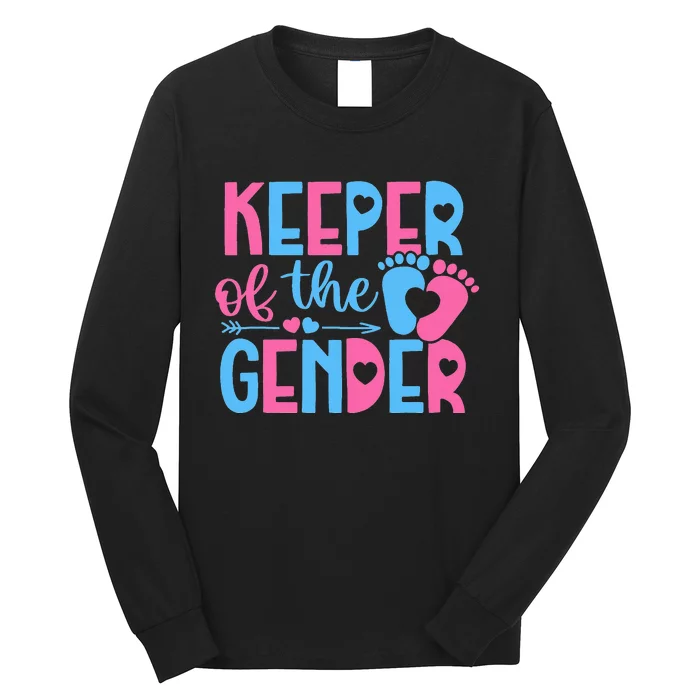 Keeper Of The Gender Gender Reveal Party Baby Shower Long Sleeve Shirt