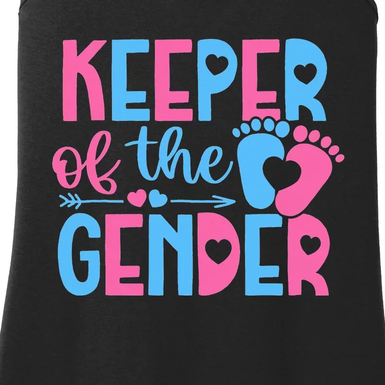 Keeper Of The Gender Gender Reveal Party Baby Shower Ladies Essential Tank