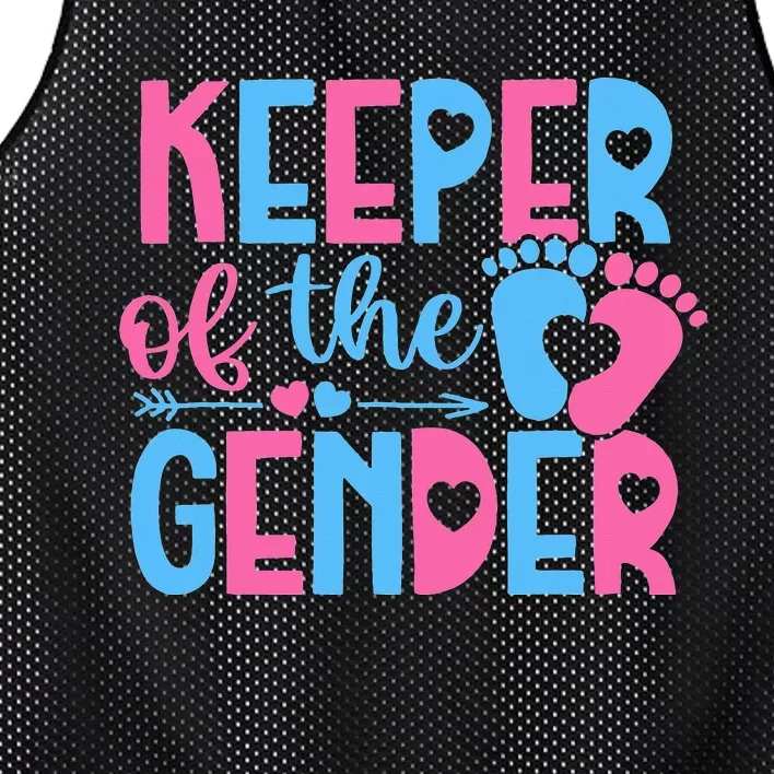 Keeper Of The Gender Gender Reveal Party Baby Shower Mesh Reversible Basketball Jersey Tank