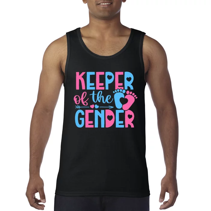 Keeper Of The Gender Gender Reveal Party Baby Shower Tank Top