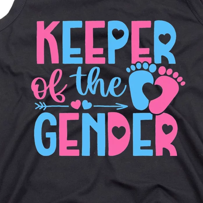 Keeper Of The Gender Gender Reveal Party Baby Shower Tank Top