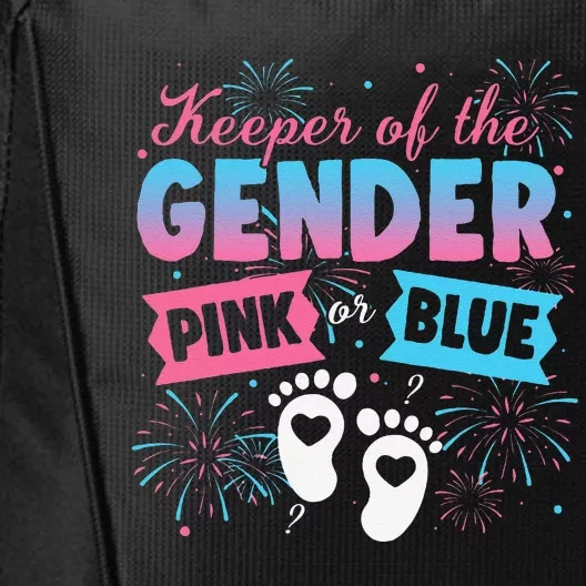 Keeper Of The Gender Or Blue Gender Reveal Fireworks City Backpack