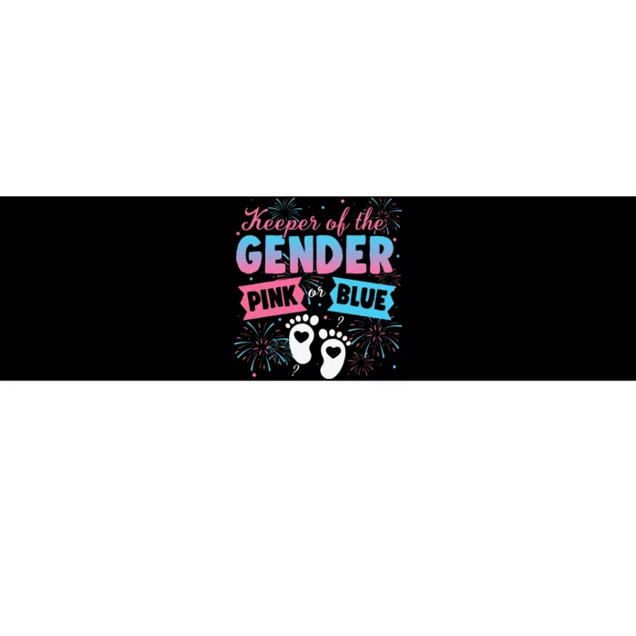 Keeper Of The Gender Or Blue Gender Reveal Fireworks Bumper Sticker