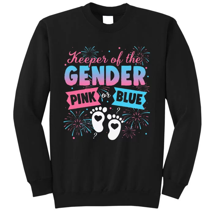 Keeper Of The Gender Or Blue Gender Reveal Fireworks Tall Sweatshirt