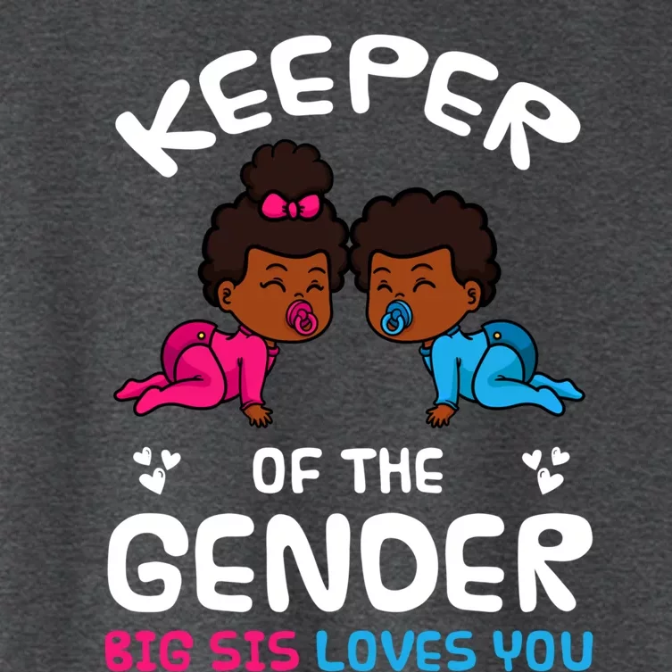 Keeper Of The Gender Big Sis Loves You African American Gift Women's Crop Top Tee