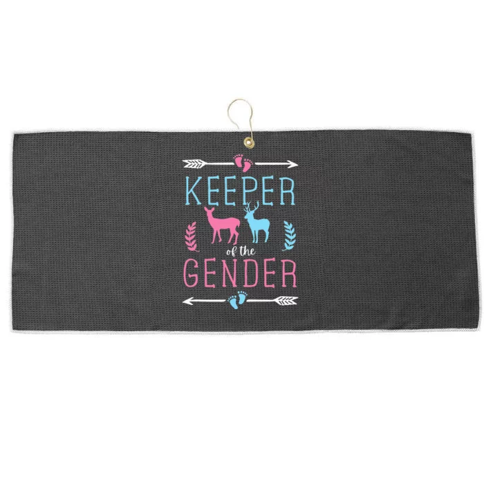 Keeper of the Gender Buck or Doe in Blue and Pink Party Large Microfiber Waffle Golf Towel