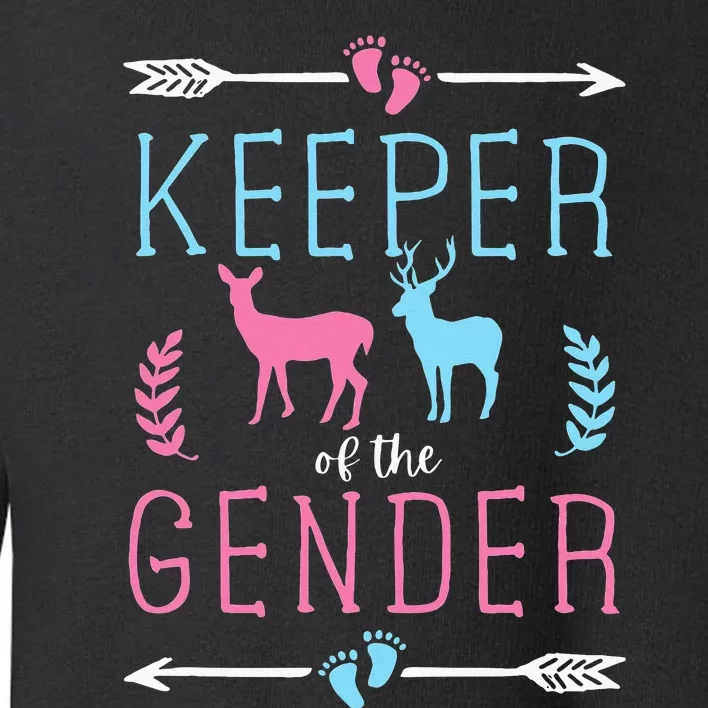 Keeper of the Gender Buck or Doe in Blue and Pink Party Toddler Sweatshirt