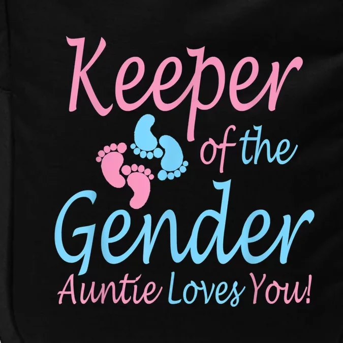 Keeper Of The Gender Auntie Gender Reveal Party Idea Impact Tech Backpack