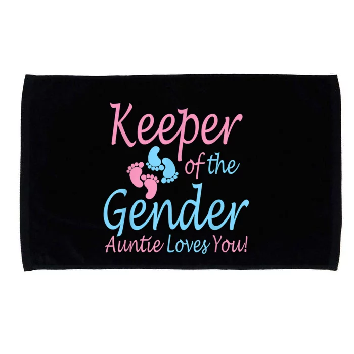 Keeper Of The Gender Auntie Gender Reveal Party Idea Microfiber Hand Towel