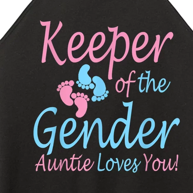 Keeper Of The Gender Auntie Gender Reveal Party Idea Women’s Perfect Tri Rocker Tank