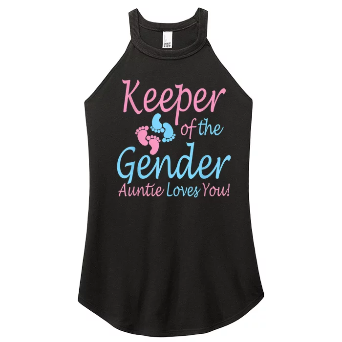 Keeper Of The Gender Auntie Gender Reveal Party Idea Women’s Perfect Tri Rocker Tank