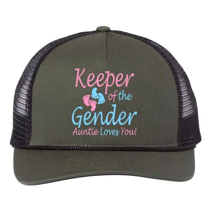 Keeper Of The Gender Auntie Gender Reveal Party Idea Retro Rope Trucker Hat Cap