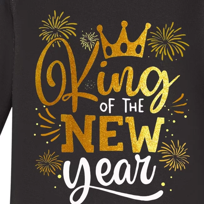 King of the New Year  Happy New Year New Years Eve Baby Long Sleeve Bodysuit