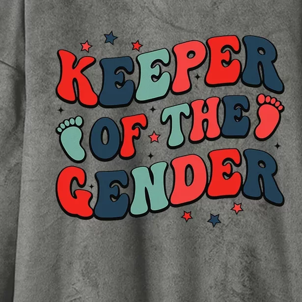 Keeper Of The Gender 4th Of July Reveal Hooded Wearable Blanket