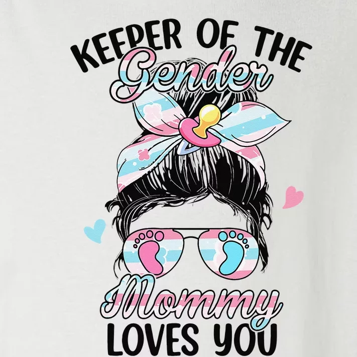 Keeper Of The Gender Mommy Loves You Gender Reveal Toddler Long Sleeve Shirt