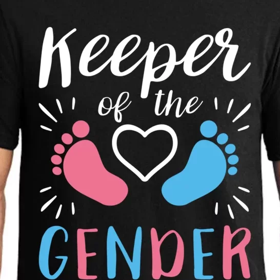 Keeper Of The Gender Cute Gender Reveal Funny Pregnancy Gift Pajama Set