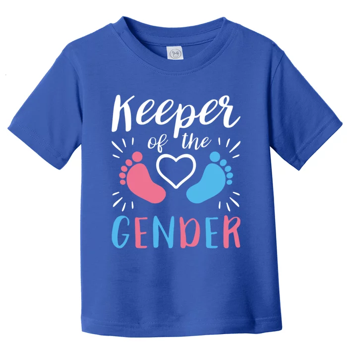 Keeper Of The Gender Cute Gender Reveal Funny Pregnancy Gift Toddler T-Shirt