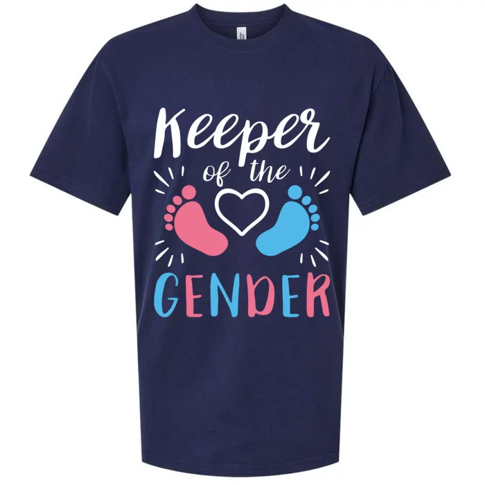 Keeper Of The Gender Cute Gender Reveal Funny Pregnancy Gift Sueded Cloud Jersey T-Shirt