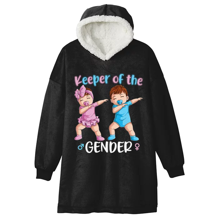 Keeper Of The Gender Reveal Party Baby Announcement Hooded Wearable Blanket