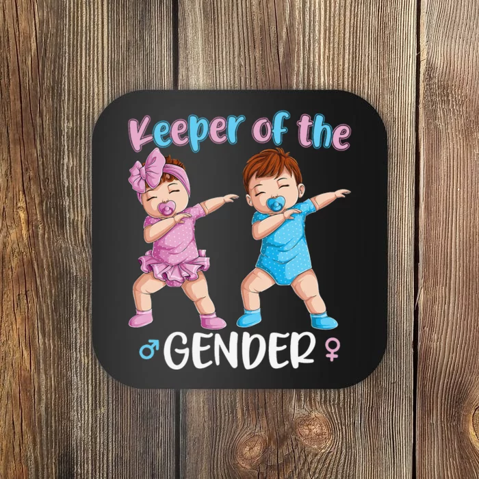 Keeper Of The Gender Reveal Party Baby Announcement Coaster