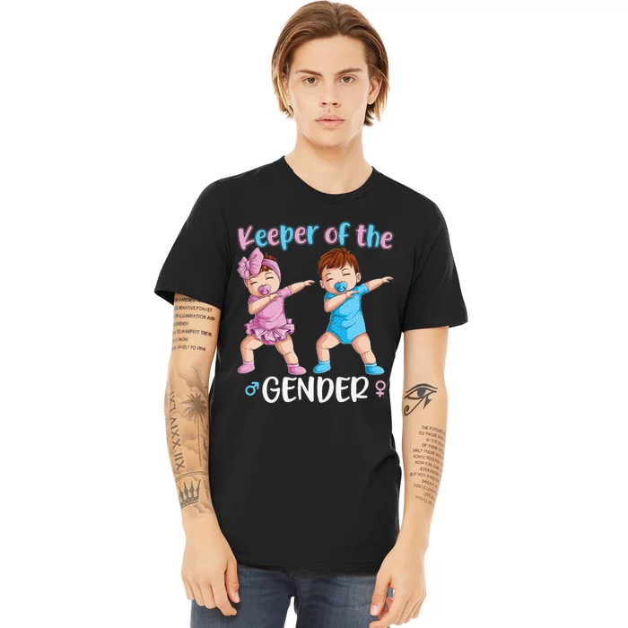 Keeper Of The Gender Reveal Party Baby Announcement Premium T-Shirt