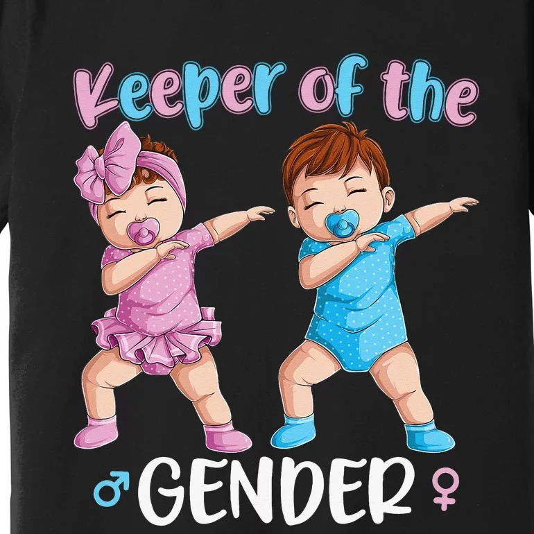 Keeper Of The Gender Reveal Party Baby Announcement Premium T-Shirt