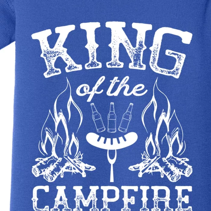 King Of The Campfire Bonfire Camping Couples Gift Cute Gift Baby Bodysuit