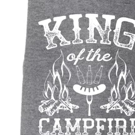 King Of The Campfire Bonfire Camping Couples Gift Cute Gift Doggie 3-End Fleece Hoodie