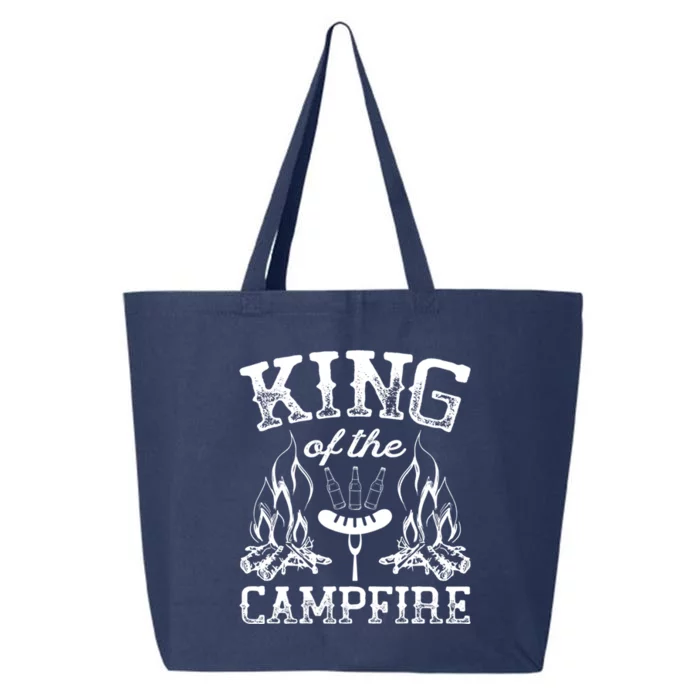 King Of The Campfire Bonfire Camping Couples Gift Cute Gift 25L Jumbo Tote