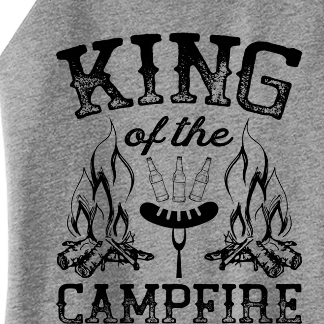 King Of The Campfire Bonfire Camping Couples Gift Cute Gift Women’s Perfect Tri Rocker Tank