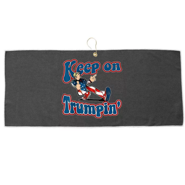 Keep On Trumpin Trump For President 2024 Large Microfiber Waffle Golf Towel