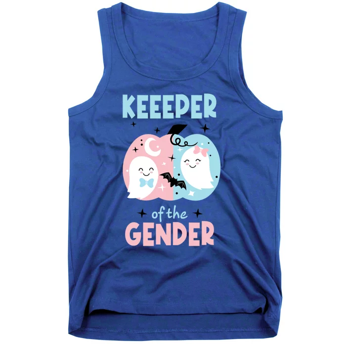 Keeper Of The Gender Reveal Cute Ghosts Team Booy Or Ghoul Gift Tank Top