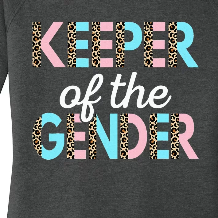 Keeper Of The Gender Baby Shower Gender Reveal Party Women's Perfect Tri Tunic Long Sleeve Shirt