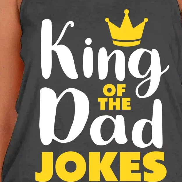 King Of The Dad Jokes Cool Gift Women's Knotted Racerback Tank