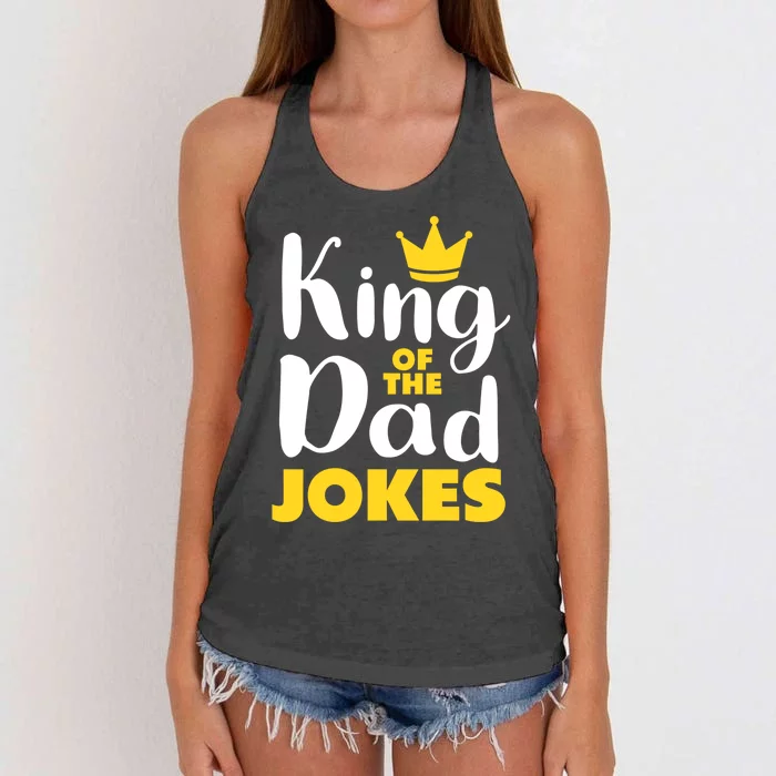 King Of The Dad Jokes Cool Gift Women's Knotted Racerback Tank