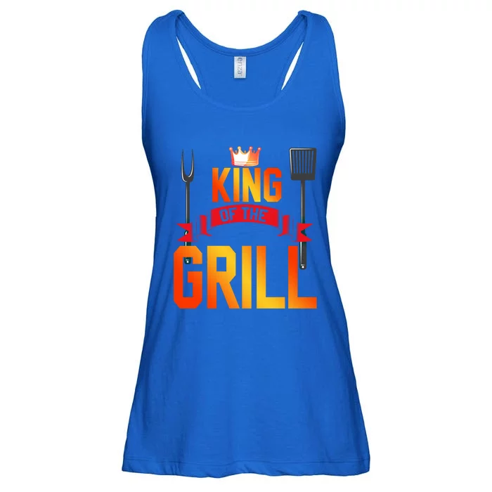 King Of The Grill Funny Grilling Master Chef Cooking Bbq Meaningful Gift Ladies Essential Flowy Tank