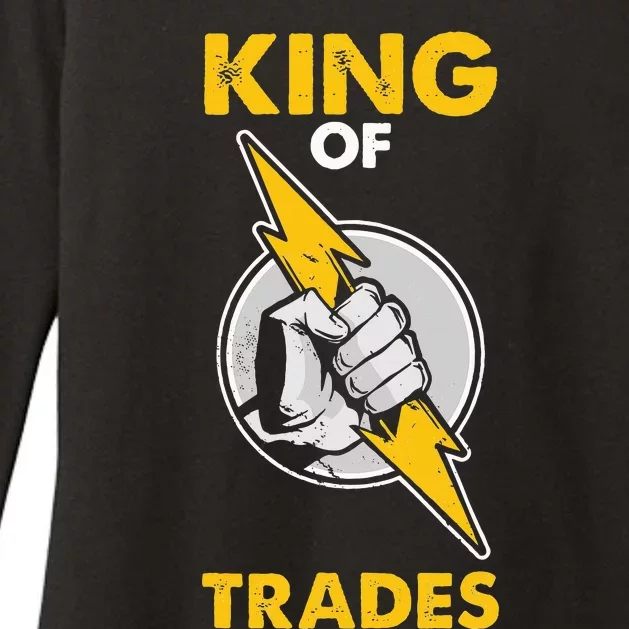 King Of Trades Electrician Womens CVC Long Sleeve Shirt